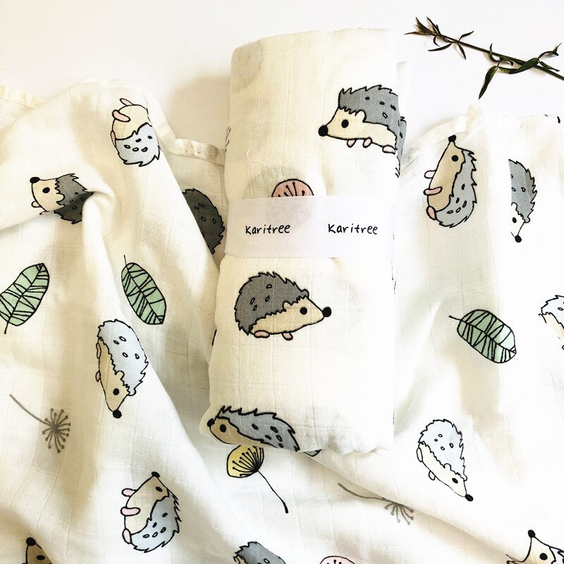 120Cm * 120Cm Enkelibb Baby Inbakeren Deken Super Mooie Kleur Baby Deken: Hedgehog
