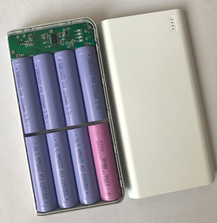 Case PCB 8 section charging 18650 Batteries 20000mAh polymer mobile power nesting kit for Romoss DIY Power Bank