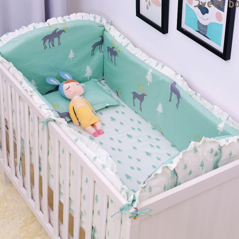 Bambino Letto Paraurti Culla Paraurti di Protezione 100% Della Stampa di Cotone Molle di Sicurezza Del Bambino Del Bambino di Sonno Set di Biancheria Da Letto Per Il Bambino Appena Nato Paraurti