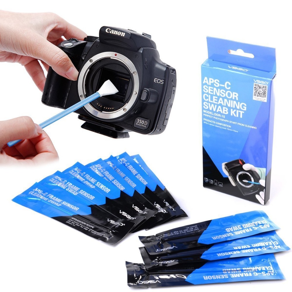 Vsgo Camera Sensor Cleaning Kit DDR-15 10Pcs Sensoe Swabs Voor Nikon Slr Digitale Camera Schoonmaken