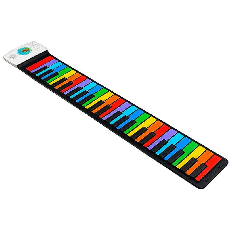 49 nøgler digitalt tastatur fleksibelt roll -up klaver med højttaler elektronisk håndrulleklaver til musikelskere børn: Default Title
