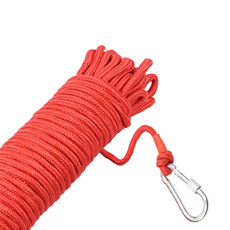 Corde statique de sécurité pour évasion, 4mm/6mm, corde de sécurité anti-feu, mur d&#39;arbre, escalade, sols, corde plus forte avec aimant de récupération