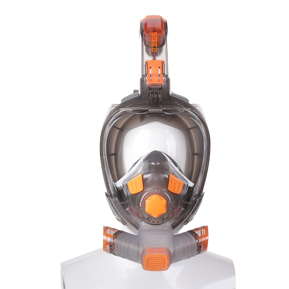 Full Face Snorkel Swimming Mask Diving Anti-Fog Scuba Gear Set Underwater Goggles Breathing System for Adult: S/M