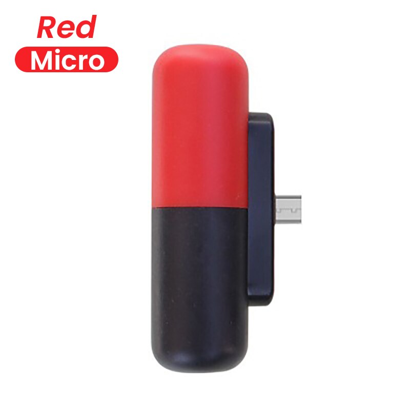 3300Mah Mini Power Bank Draagbare Emergency Externe Batterij Poverbank Oplader Powerbank Voor Iphone 12 11 Huawei Xiaomi 10: RED FOR MICRO