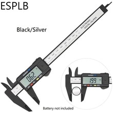 ESPLB 150mm Plastic Vernier Caliper 6 inch LCD Screen Electronic Digital Caliper Carbon Fiber Millimeter Conversion Calipers