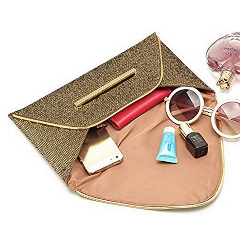 Women Evening Bag Party Envelope Clutch Handbag Glitter Sequins Sparkling Banquet Glitter Bag Ladies Girls Wedding Clutches