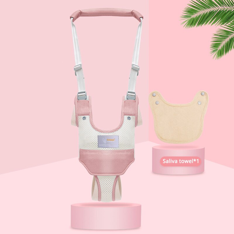 Honeylulu Ademend Loopstoeltje Riem Baby Harness Leash Voor Kinderen Anti Verloren Veiligheid Learning Walk Afneembare Peuter Rugzak: pink mesh