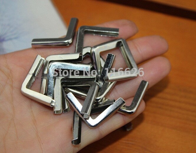 L shape silver color book corner metal protector simple 2.3cm 50pcs