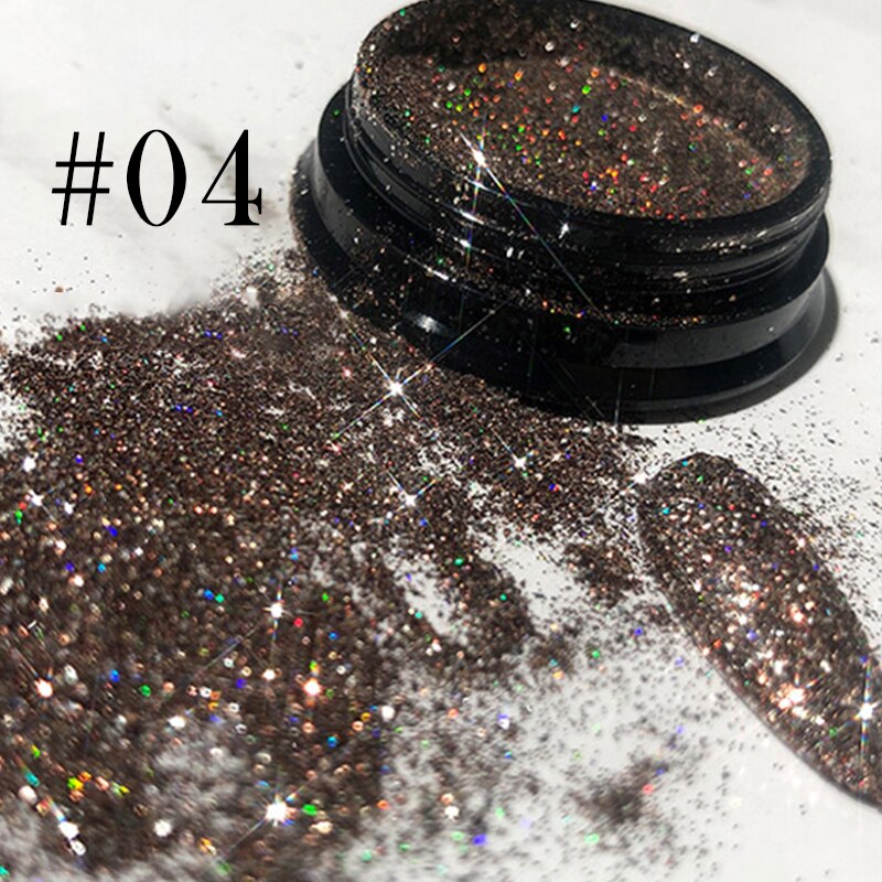 Clorful Opal Jelly lentejuelas brillo de uñas copos oro plata Holographics polvo brillante polvo arte uñas decoración DIY manicura: 12