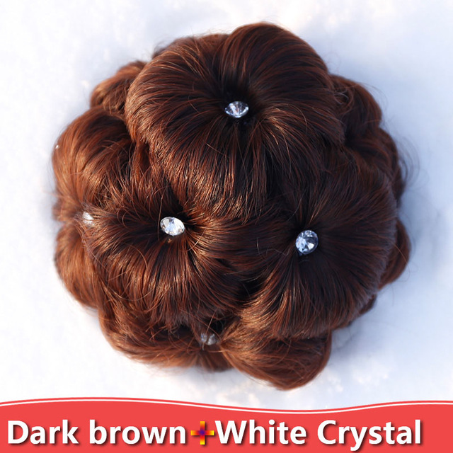 AOSIWIG Hair Curly Chignon Bun Donut Clip In Hairpiece Extensions For Women Synthetic High Temperature Fiber Chignon: NC/4HL