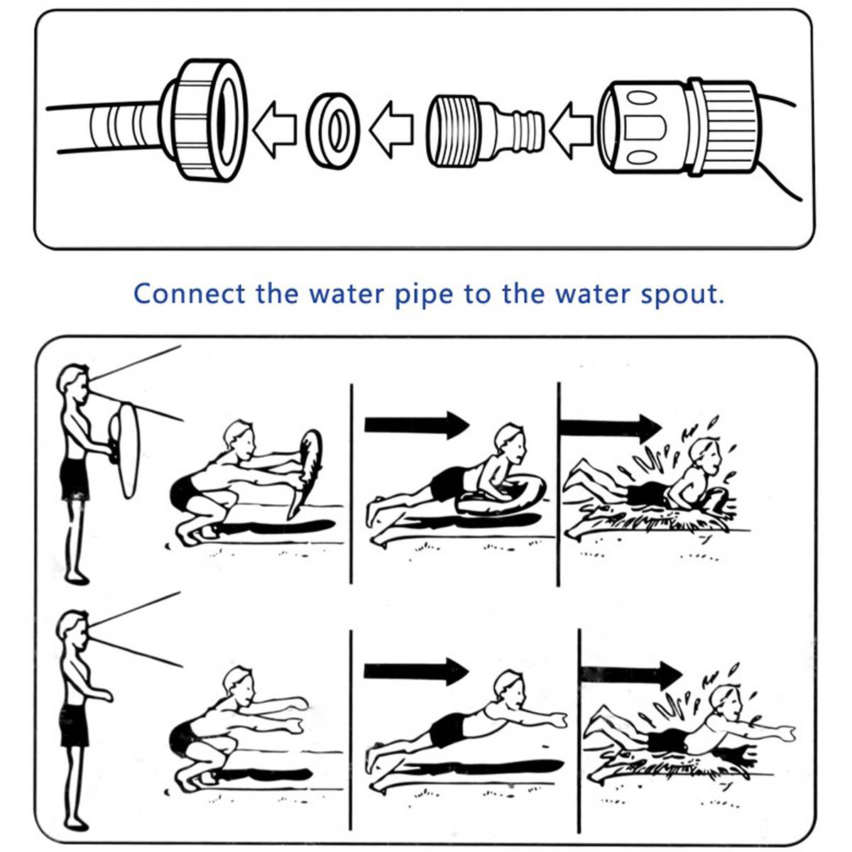 480x140cm freundlicher Doppel Surfen Wasser Rutsche Ich bin Freien Garten Rennen Rasen Wasser Rutsche sprühen Sommer Wasser Spiele Spielzeug Rodel aquatiqu