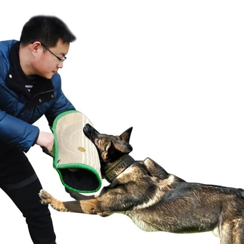 Mangas para morder de perro, protección para brazos, Pastor Alemán, juguete de yute para entrenamiento, H051