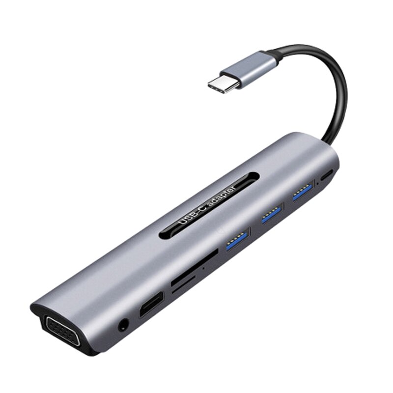 066A 9 in 1 USB 3,1 Typ-C Docking Bahnhof HDMI-kompatibel VGA PD Adapter Festplatte USB-C Hub Konverter SD Leser für Notizbuch
