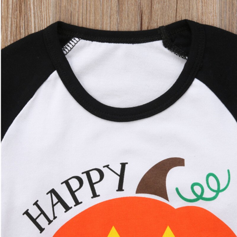 Camiseta de Halloween calabaza de 2-7 años