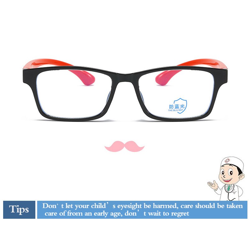 Anti Blue Light Blocking Glasses For Children Kids Boy Girl Computer Gaming Glasses Anti-Radiation Glasses Rectangle Flexible