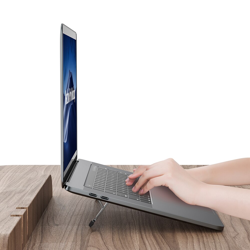 Adjustable for 11.6-17 inch Laptop Stand Foldable Invisible Adhesive Notebook Tablet Mobile Phone Bracket Cooling Pad Rack