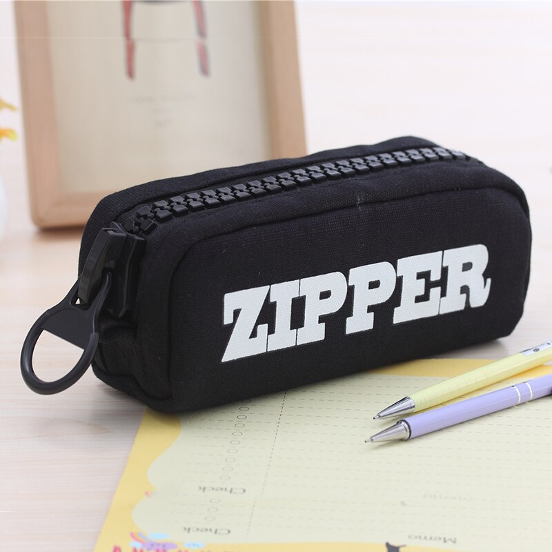 1 Pcs Kawaii Etui Colorfull Canvas Grote Rits Estuches School Potlood Doos Pencilcase Potlood Tas Schoolbenodigdheden Briefpapier: HeiSe