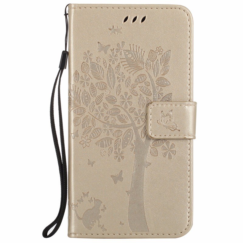 Para Nokia 2,3 6,2 pulgadas Original de lujo funda de silicona para Nokia 2,3 cartera Flip Funda de cuero para Nokia 2,3 cubierta: Gold