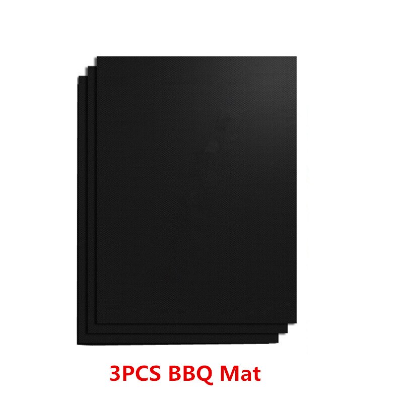 Ptfe tarttumaton bbq tarvikkeet grillimatto grilli ulkoleivinlevy uudelleen käytettävä teflon keittolevy juhliin grillimatto työkalut: 3 kpl
