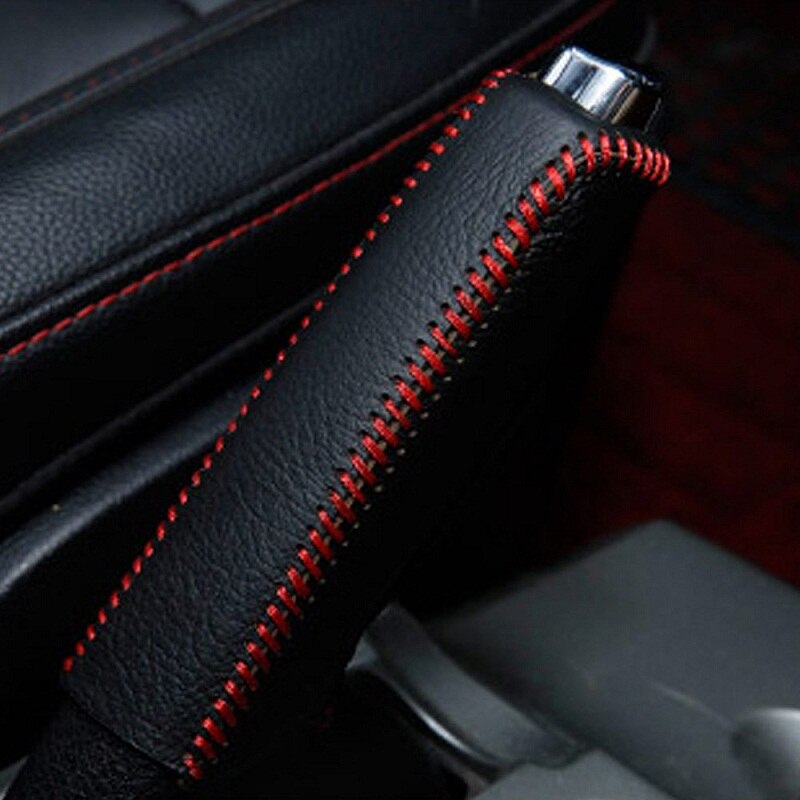 1Pcs Voor Kia Sportage R Cerato K3 K5 Sorento Auto Lederen Handrem Cover Beschermende mouw Zwart Rood