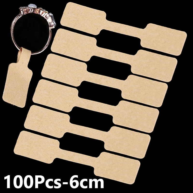 100 Stuks Sieraden Prijskaartjes Zelf-Stickers Blanco Vierkante Ronde Labels Voor Ring Ketting Armband Display Prijs Kaarten Diy: Rood