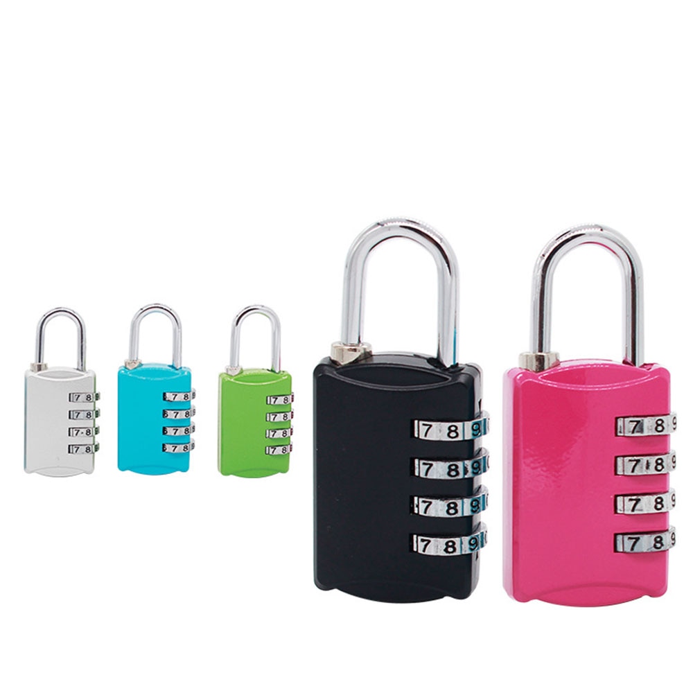 Resettable 4 Digit Combination Mini Lock Travel Luggage Suitcase Bag Weatherproof Protection Padlock Outdoor Safely Code Lock