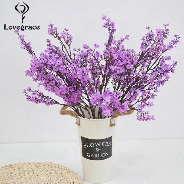 Lovegrace tekokukka kirsikan oksa juhlakoriste keinotekoinen 50cm kirsikankukka morsiuskimppu kodin sisustus