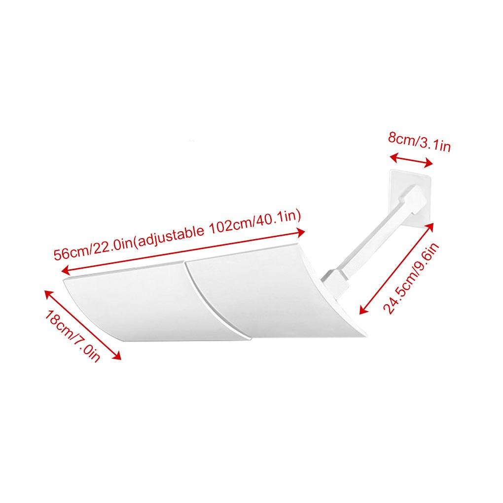Skalowalna wisząca klimatyzacja szyba przednia regulowana anty-bezpośredni dmuchanie deflektor powietrzny przegroda klimatyzacji domowej: gładki
