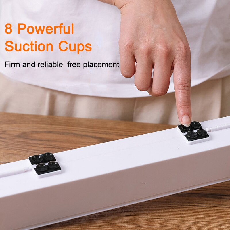 Reusable Plastic Wrap Dispenser Food Cling Film Box with Cutter Preservative Film Cutting Kitchen Storage Organizer Tool