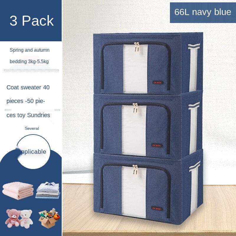 Super large cotton and linen storage box fabric clothing finishing box box folding storage bag household wardrobe artifact