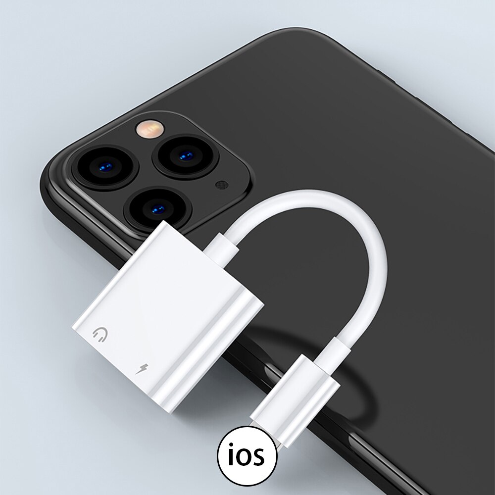 Ilepo Charger Audio Adaptador Jack Adapter Voor Iphone 7 8X11 Hoofdtelefoon Adapter Voor Lightning Naar 3.5 Mm Jack hoofdtelefoon Splitter
