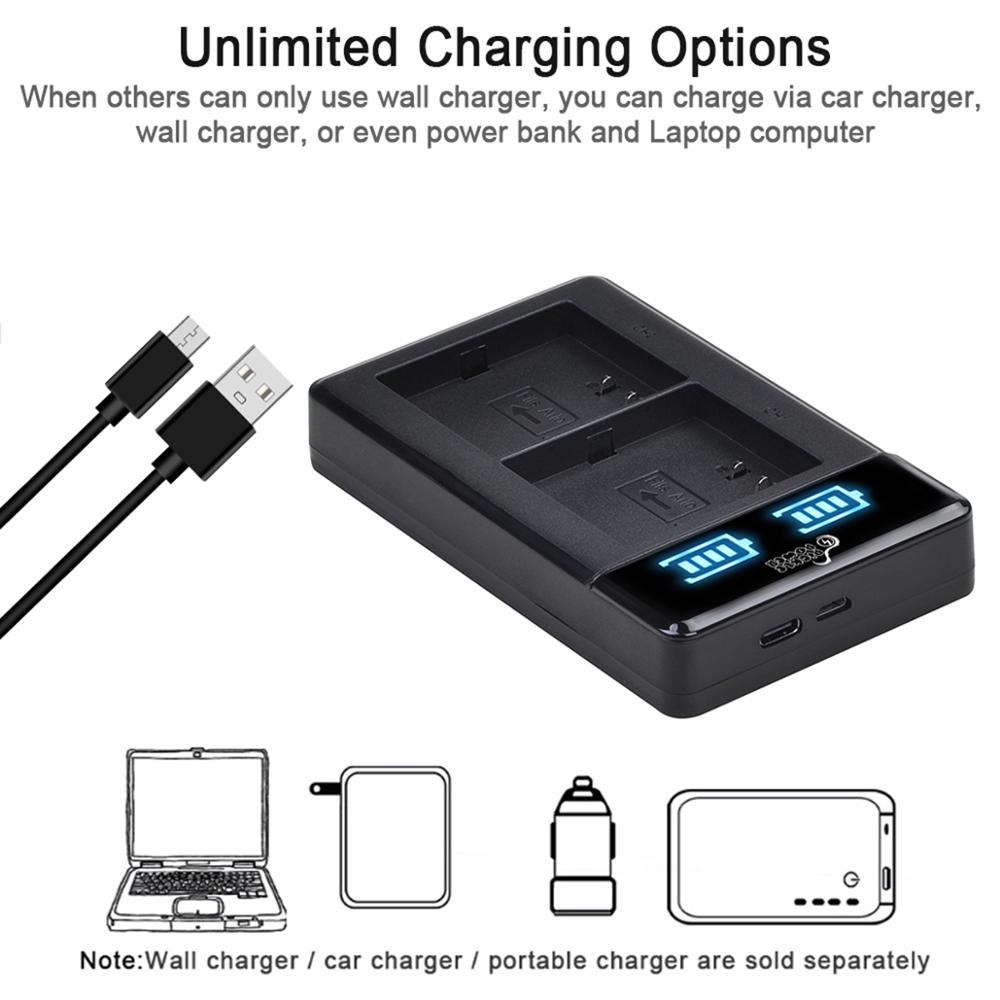 3660mAh A2 Battery + LED Dual Fast Charger for Arlo Go