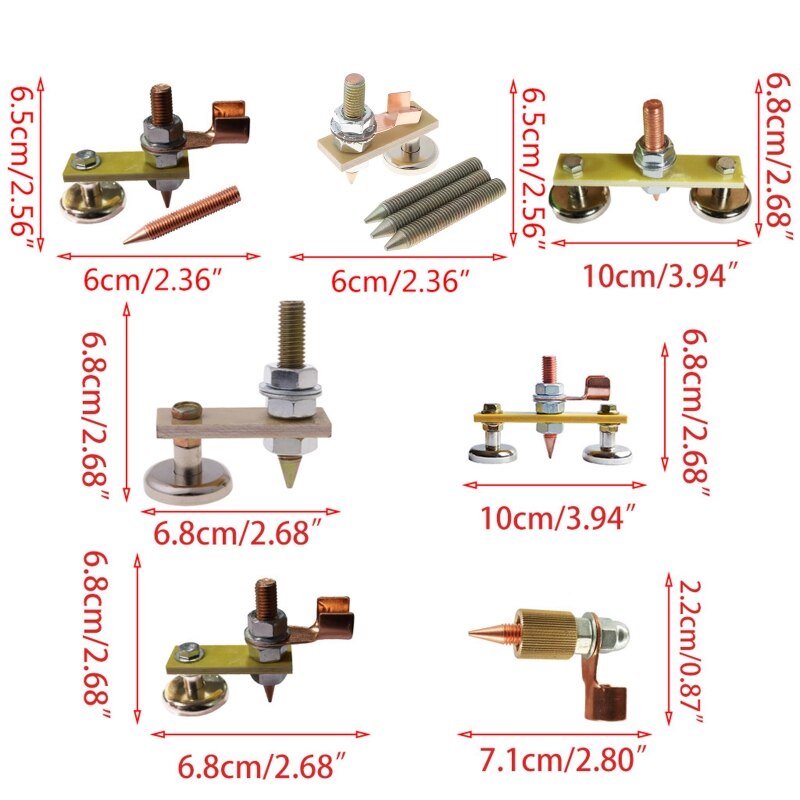 Sterk magnetisk jordklemmekontakt med ledende stangbolt til sveising  m0xd