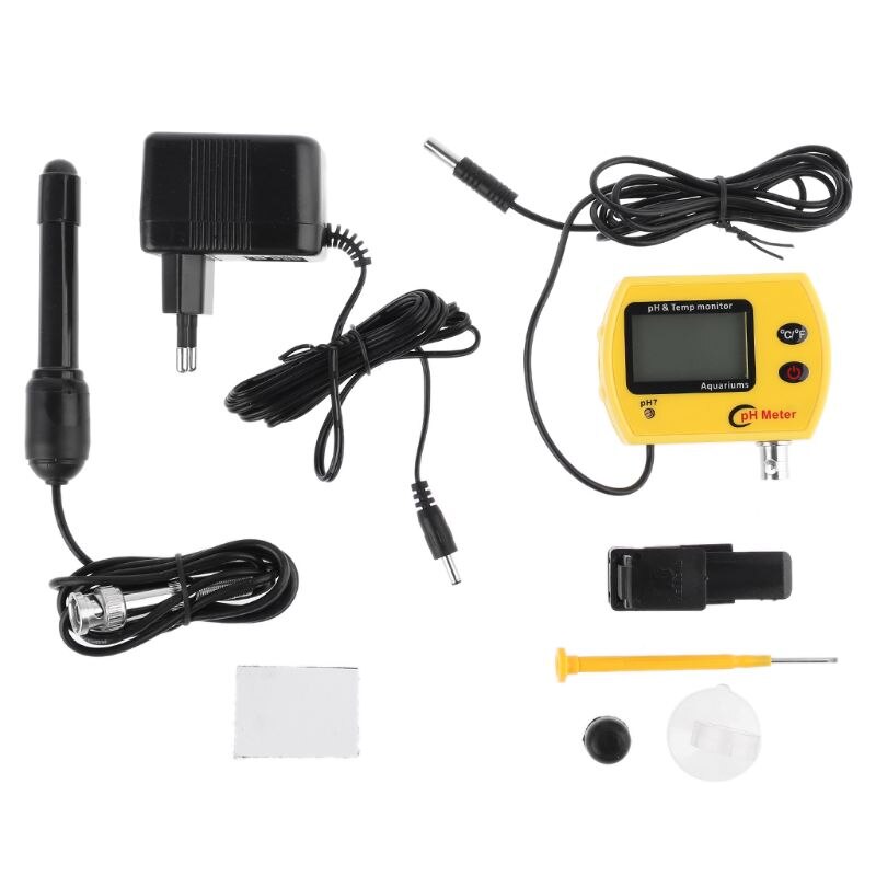 Digital Online pH Meter Aquarium Water Monitor with Temperature Display