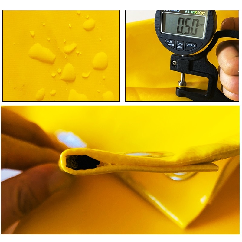 0.5mm Thicken Yellow PVC Tarpaulin Flame Retardant Rainproof Tarp Garden Plant Balcony Cover Anti-flaming Cloth Forest Fireproof