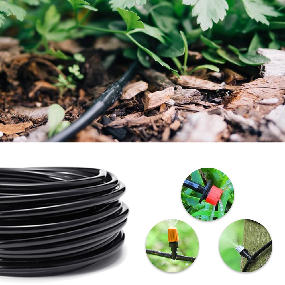 Indre diameter 4mm ytre diameter 7mm vanningsslange hage plen landbruk mikro drypp vanning 1/4 tommers pvc rør