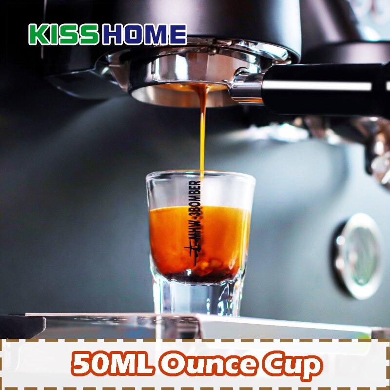 50Ml Hittebestendig Glas Maatbeker Jigger Voor Espresso Koffie Dubbele-Mouthed Ounce Cup 50Ml Kleine melk Cup