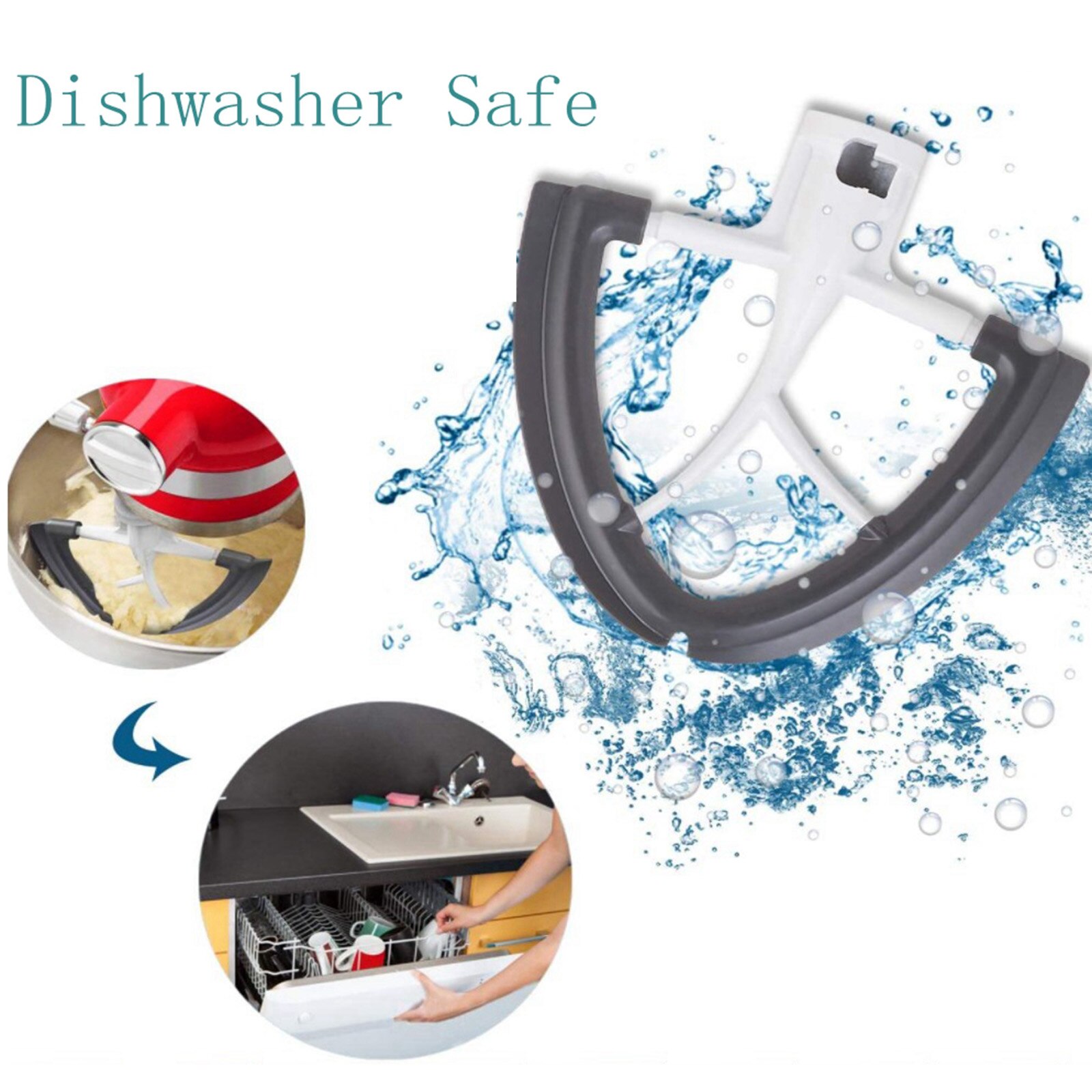 Flex Edge Beater 6 Quart-raspador de tazón de silicona para batidora de pie con cabezal inclinable