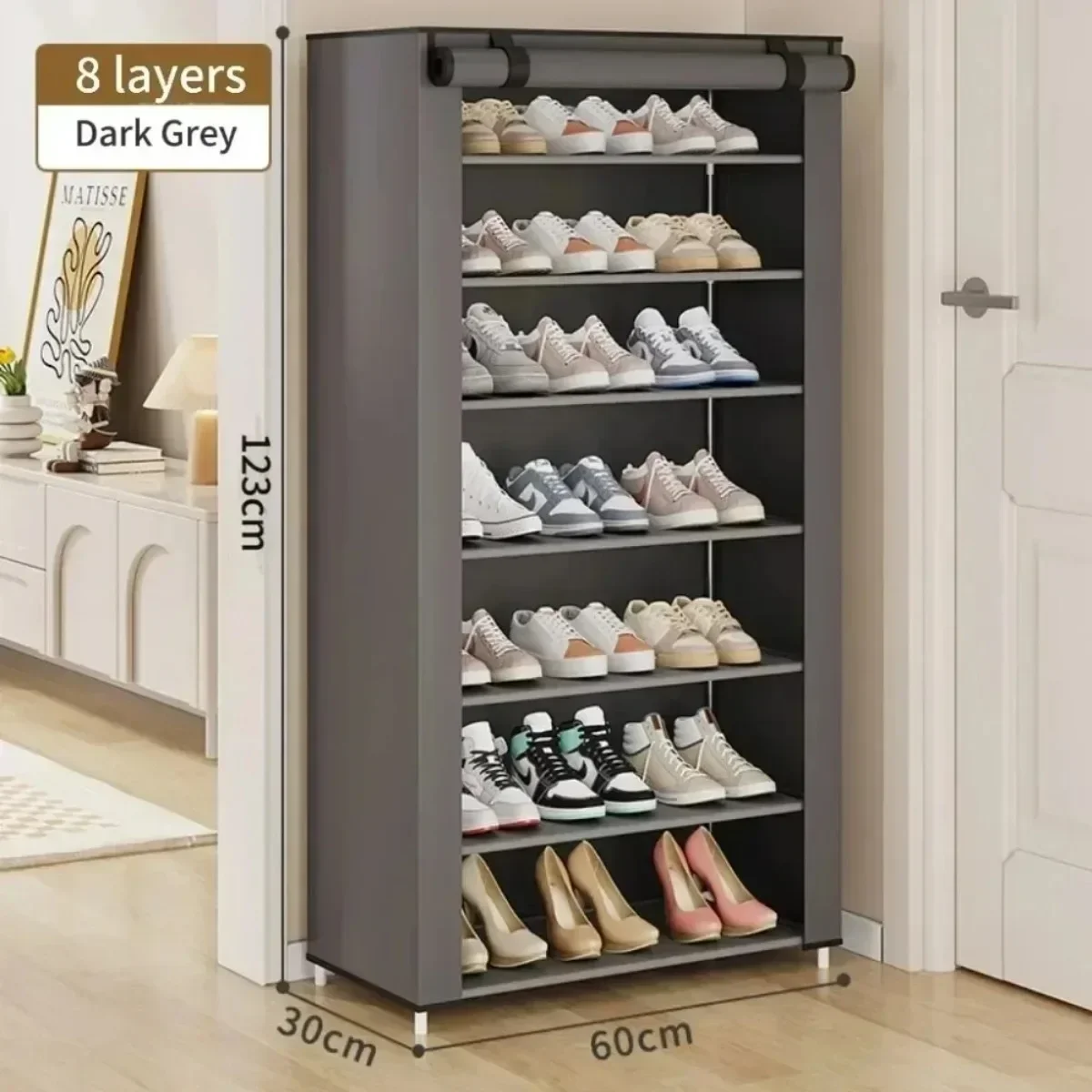 Staubdicht Schuh Lagerung Gestell Organizer Mehrschichtige Vlies Schuhe Lagerung Schrank Hause Flur platzsparende Schränke Schuh Regal