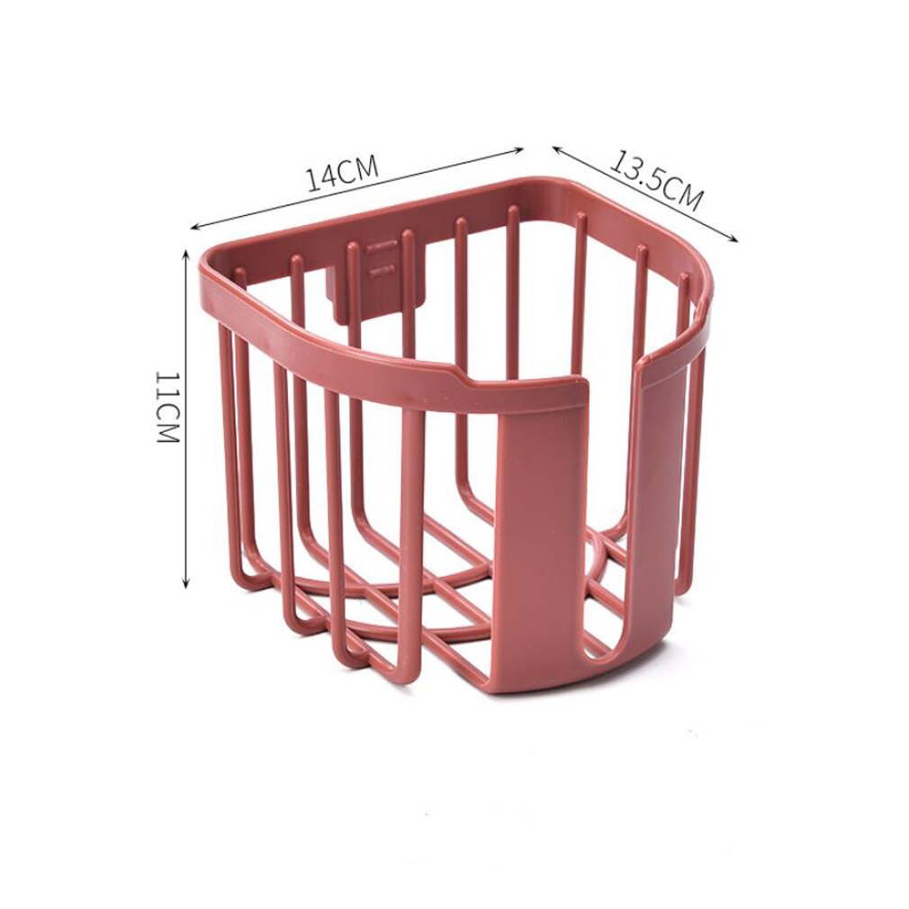 Punch-Gratis Toiletpapier Rack Wc Muur Gemonteerde Toiletrolhouder Tissue Houder Opknoping Handdoeken Badkamer Toiletpapier rack: Rood
