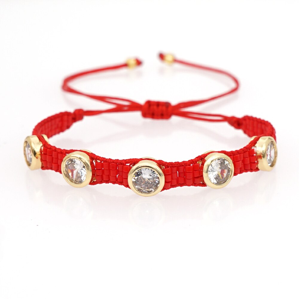 Go2boho Greek Eye Bracelets Set Red Evil Eye Bracelet For Women Jewelry Miyuki Handmade Woven Turkish Eye Pulsera Friends: MI-B190544E