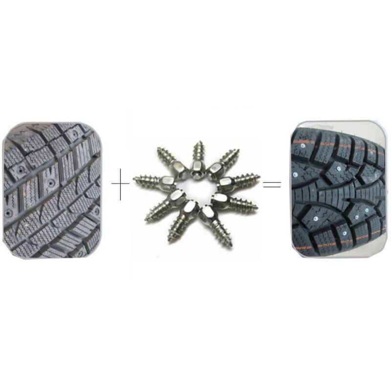 100 Uds invierno rueda de coche terminales neumático antideslizante clavo clavos para neumáticos de coche pendientes de tornillo de nieve picos estilo de coche neumático Accesorios