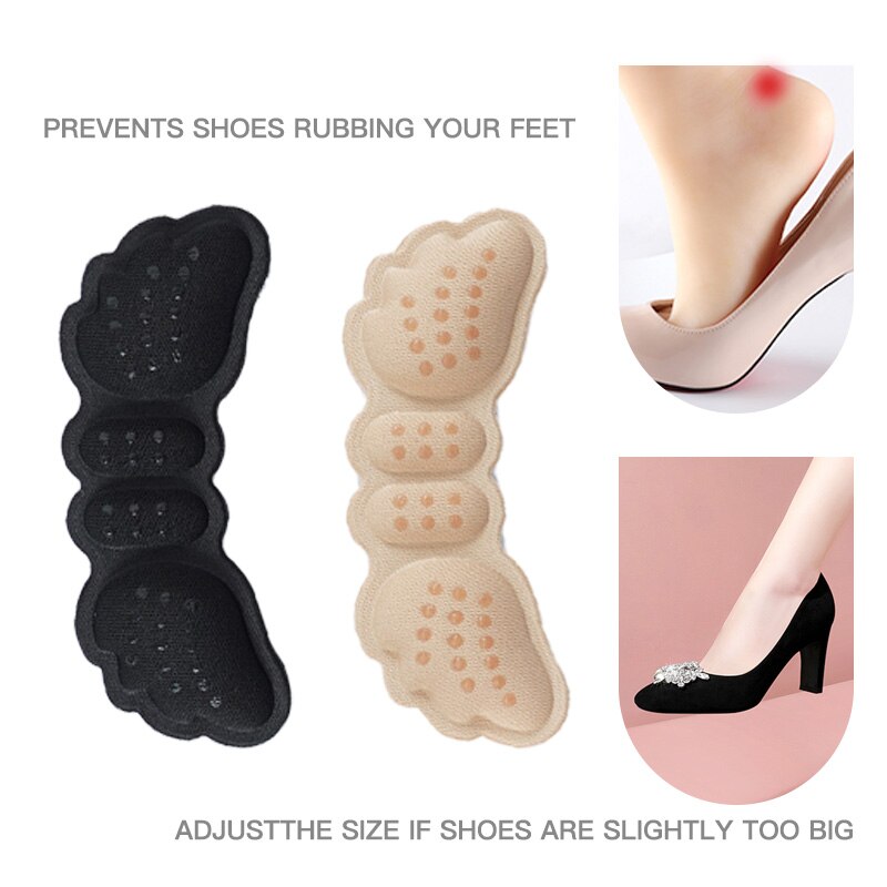 Women Heel Pads Insoles for Shoes Peds High Heels Adjust Size Slip Resistant Liners for Womens Anti-wear Pellow Cushion for Feet