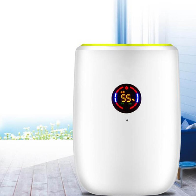 Small Dehumidifier for Home Bedroom Living Room Office Mini Dehumidifier with LCD Sn-US Plug