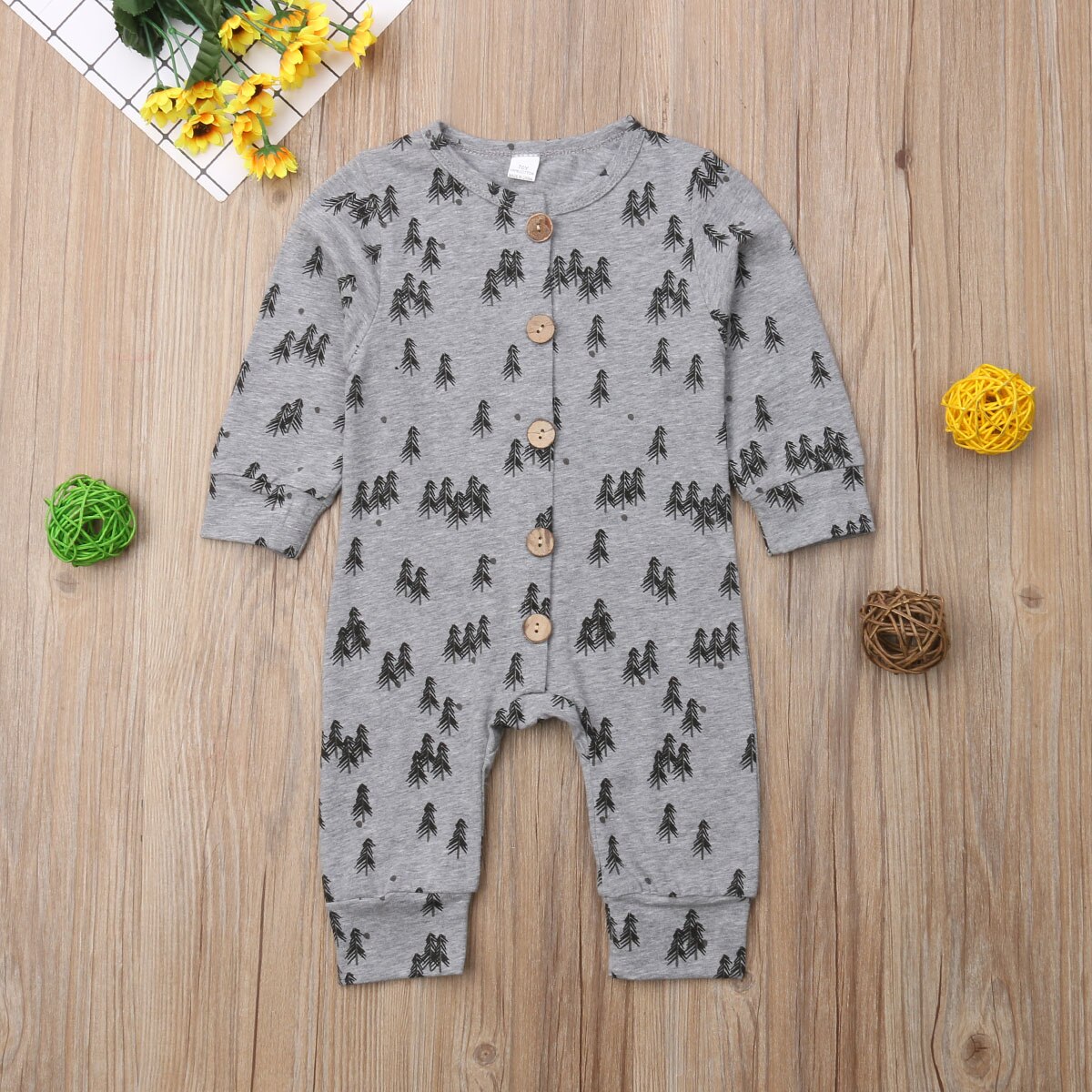 pudcoco Pine Trees Baby Kids Boys Girls Infant Romper Jumpsuit Clothes baby girl boy 100% Cotton romper baby girl boy