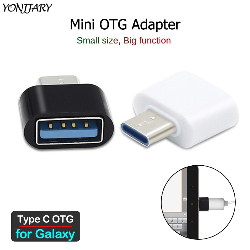 1/2/4 stk usb type-c otg-adapter til samsung galaxy  a50 a60 a70 a31 a41 a51 a71 a12 a22 a32 a42 a52 a72 usb-c otg-stik