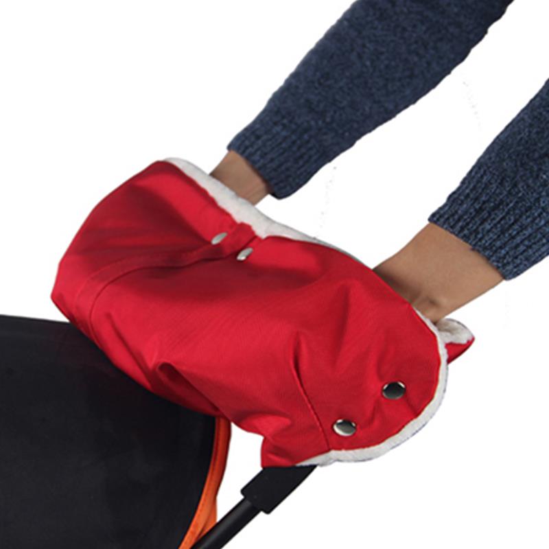Gants de poussette chauds d&#39;hiver pour bébé, , imperméable, moufle, Buggy, épais, en laine: Rouge