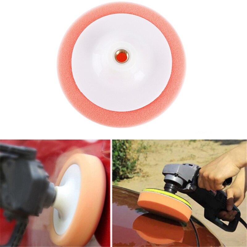1Pc 6"(15cm) Car Polishing Pads Sponge Polishing Buffing Waxing Pad Wheel For Car Polisher Buffer Orange Pad Kit Car Washer
