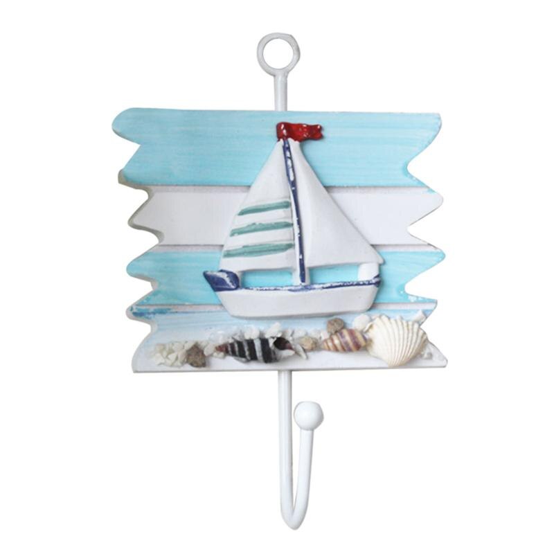 Mediterranean Style Hanging Hook Wooden Hook For Cafe Bar Club Home Decoration Home Sroeage Hook Key Holder: Style 1