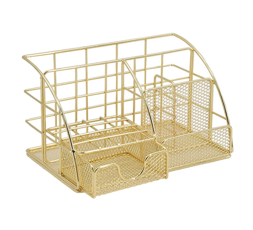 Schreibtisch-Aufbewahrungsbox, RoséGold, Netzstoff, Metall, Bürobedarf, Zubehör mit Schublade für Zuhause, Büro, machen-hoch-Organizer, MuhPo Diego Diego: verrotten